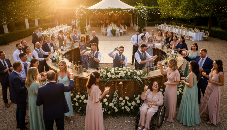 découvrez comment les mariages en open bar transforment l'entrée à la fête en un billet accessible à tous, créant une ambiance conviviale et inclusive pour célébrer l'amour.
