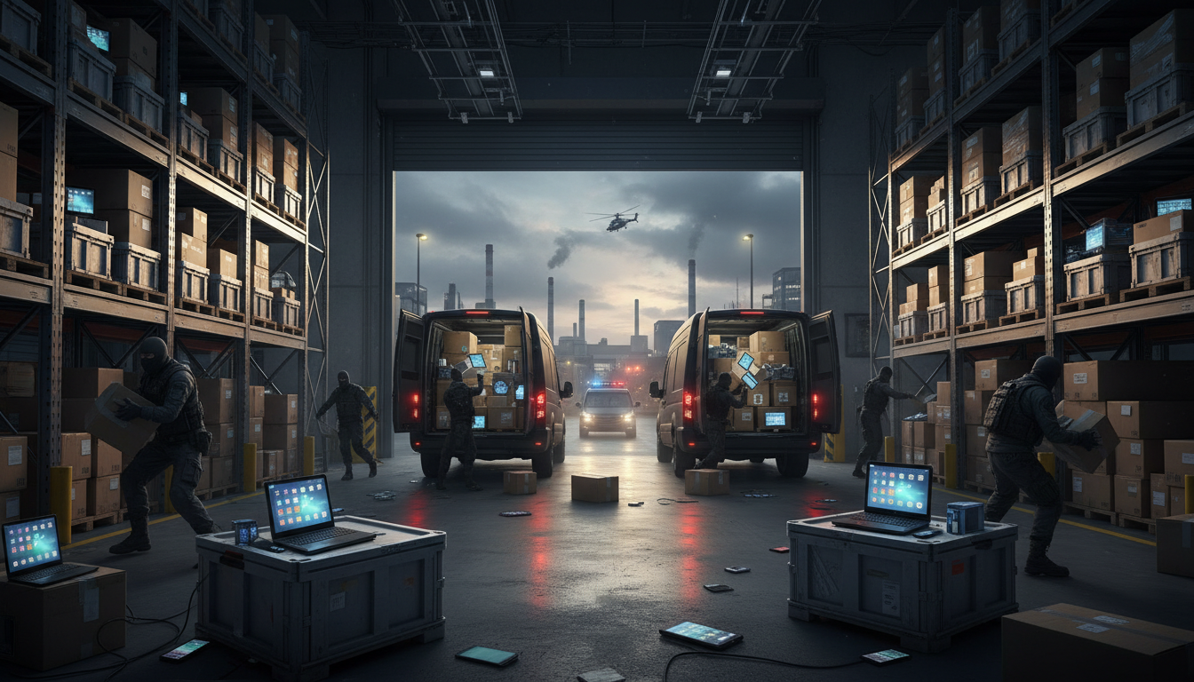 un entrepôt en seine-saint-denis a été dévalisé, avec un vol spectaculaire de téléphones et d'ordinateurs d'une valeur de 40 millions d'euros. découvrez les détails de ce cambriolage exceptionnel.