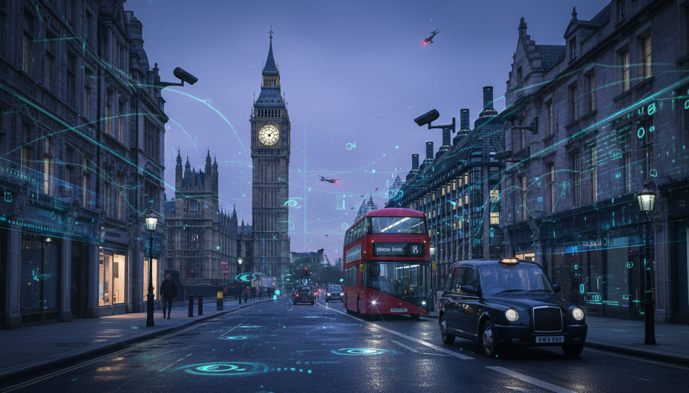 découvrez comment la surveillance numérique transforme les rues de londres en un espace où chaque mouvement est observé, entre sécurité et vie privée.