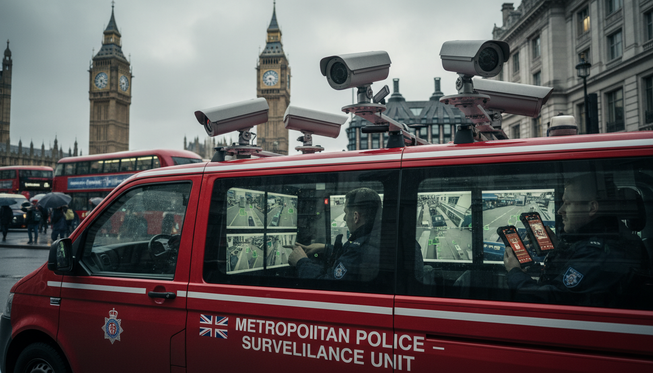 découvrez comment la police londonienne utilise la reconnaissance faciale, une technologie high-tech, pour renforcer la sécurité dans la capitale européenne la plus surveillée.