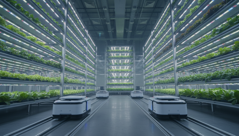 découvrez la ferme verticale géante de singapour où des robots innovants transforment la culture des légumes, alliant technologie et agriculture urbaine pour un avenir durable.