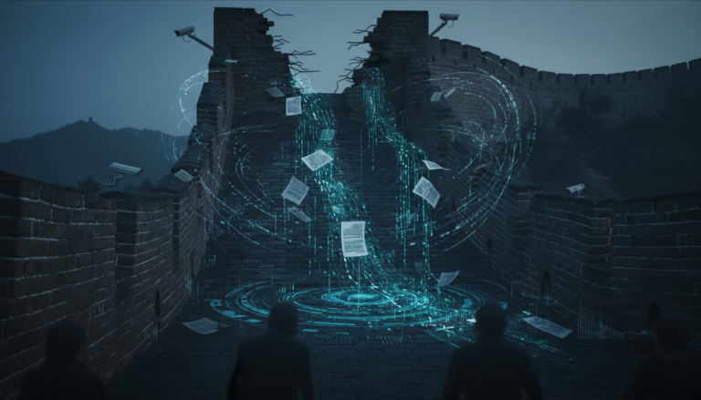 découvrez comment la grande muraille de chine est menacée avec la fuite en ligne de 500 go de code source et documents confidentiels, ainsi que la vente controversée d'un outil de censure à trois pays.
