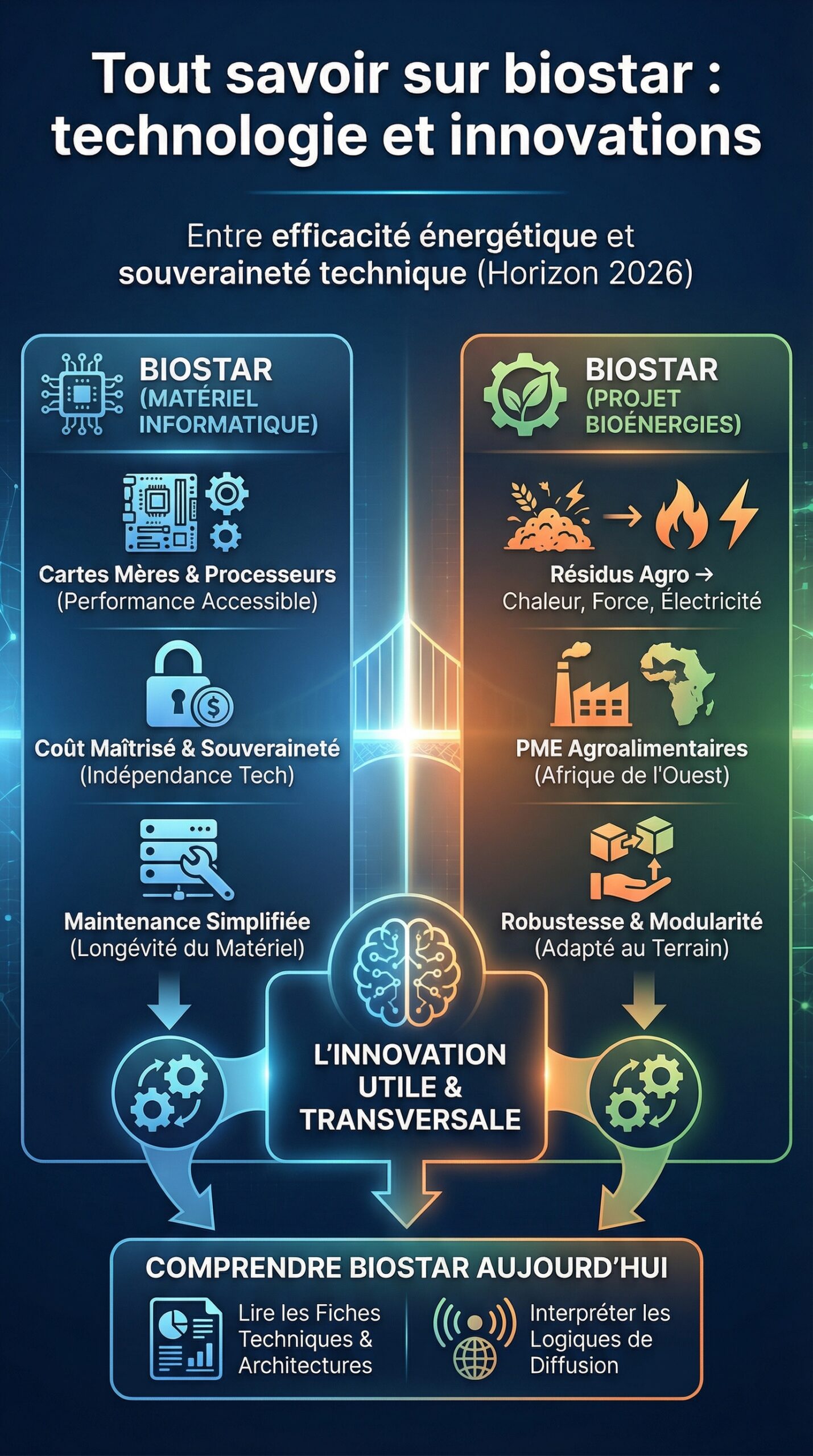Infographie récapitulative : Tout savoir sur biostar : technologie et innovations