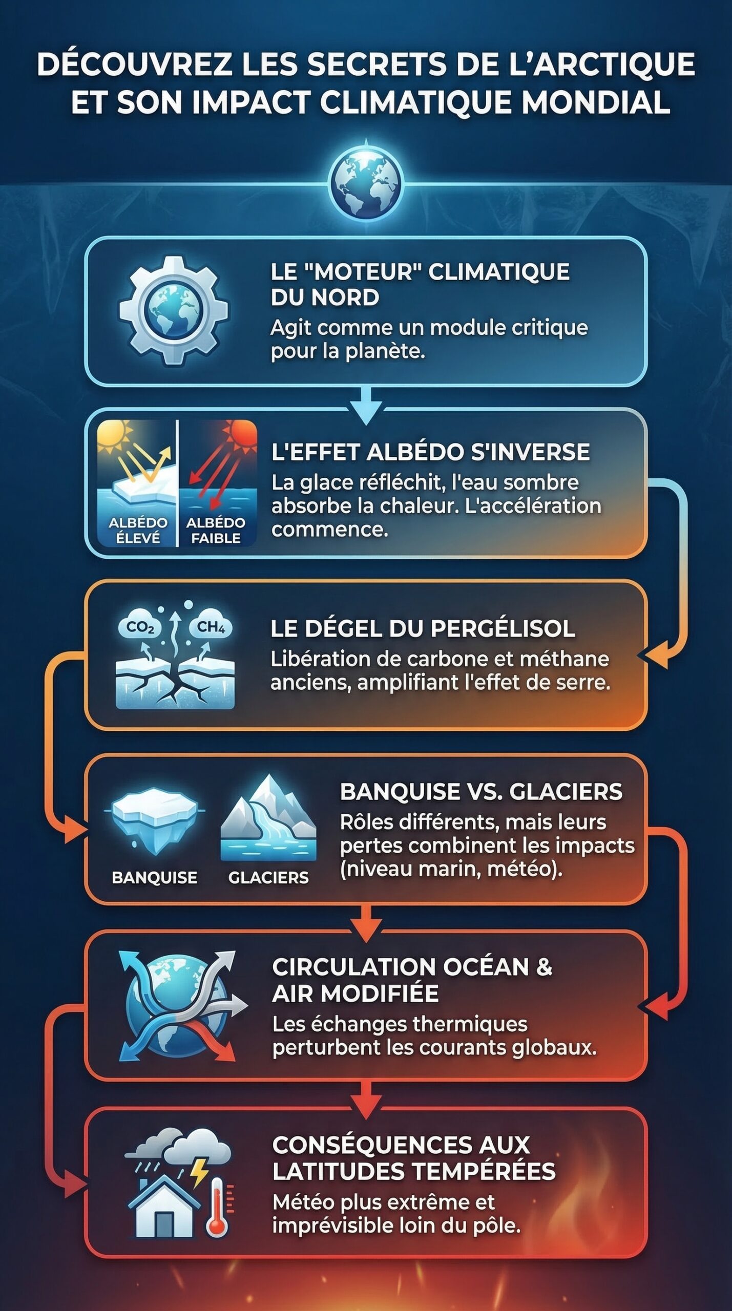 Infographie récapitulative : Découvrez les secrets de l’arctic et son impact sur le climat mondial