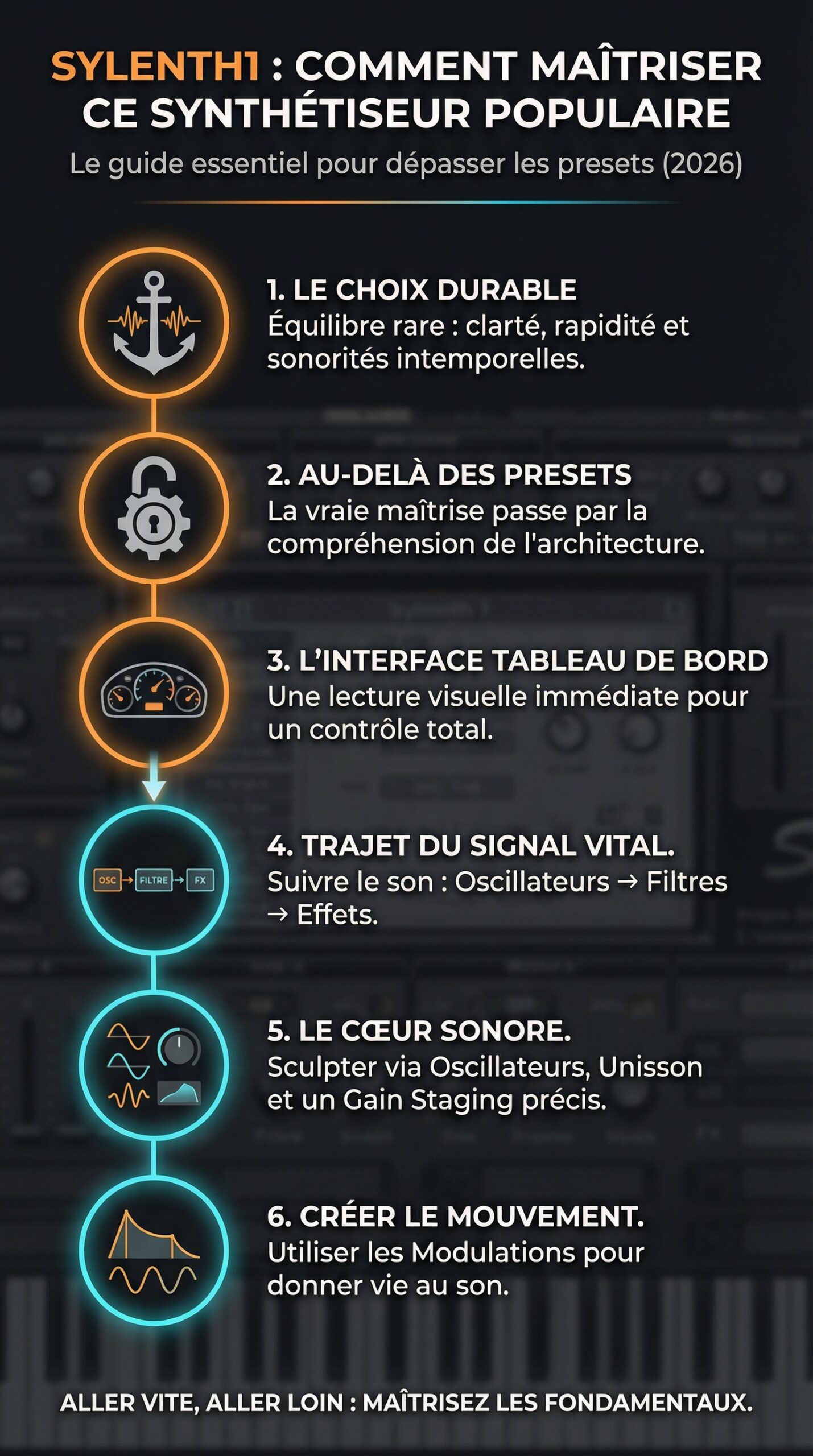 Infographie récapitulative : Sylenth1 : comment maîtriser ce synthétiseur populaire