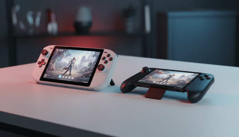 découvrez notre comparaison détaillée entre l'asus rog ally et le lenovo legion go, les meilleures consoles portables windows de 2026, pour choisir celle qui correspond le mieux à vos besoins de gaming.