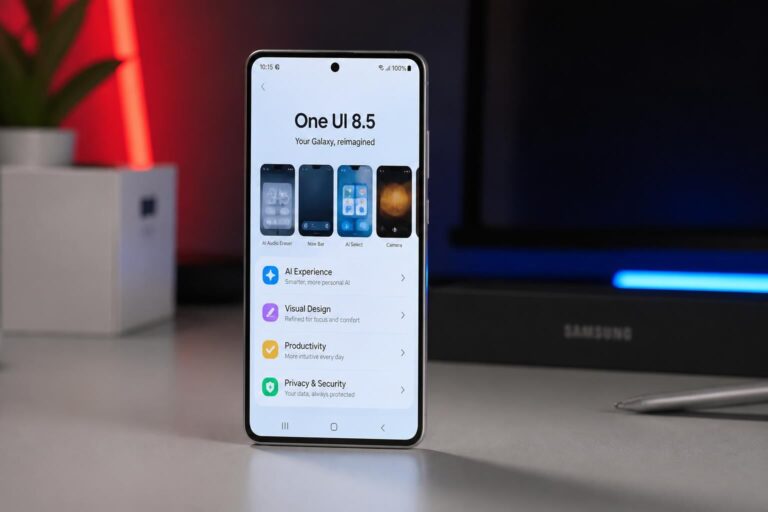 Découvrez One UI 8.5 de Samsung et ses nouvelles fonctionnalités révolutionnaires qui améliorent votre expérience mobile avec fluidité et innovation.