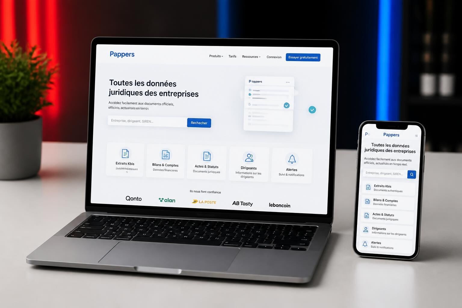 Pappers : accédez facilement à toutes les informations légales et financières des entreprises françaises pour vos recherches et analyses.