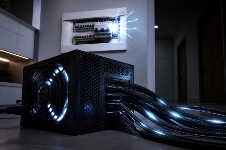 découvrez cette alimentation pc ultra-puissante capable de faire disjoncter votre installation électrique domestique et apprenez comment l'utiliser en toute sécurité.