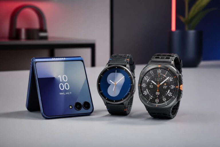 découvrez les rendus officiels du galaxy z flip 8, de la watch 9, de la watch 2 ultra et d'autres nouveautés impressionnantes de samsung.